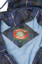 Vintage Blue Plaid Authentic Imports Hooded Jacket (1990s)