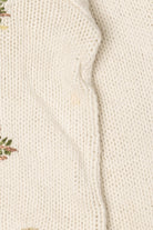 Vintage White Heirloom Collectible Trees Ugly Christmas Pullover (1990s)
