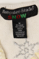 Vintage White Hampshire Studio Snowflakes Ugly Christmas Vest (1990s)
