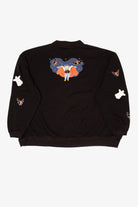 Vintage Embossed Haunted House Dracula Halloween Sweatshirt (1980s)