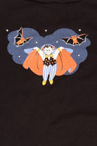 Vintage Embossed Haunted House Dracula Halloween Sweatshirt (1980s)