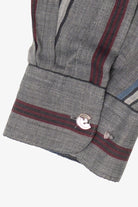 Vintage Gray Paul Dauril Striped Button Up Shirt (1990s)
