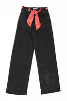 Wide Leg Bandana Belt Jeans 
