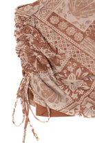 Mesh Printed Ruched Mini Skort