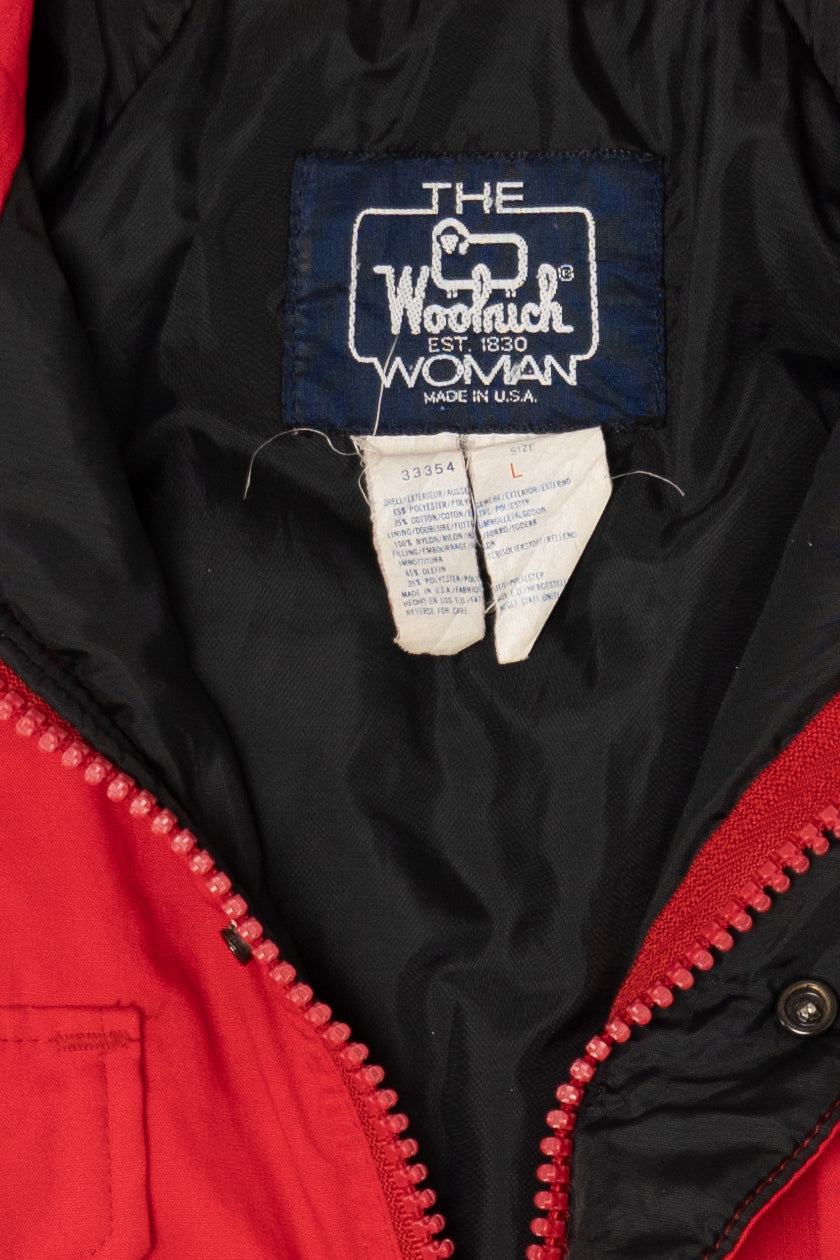 Vintage Red Woolrich Winter Jacket (1980s)