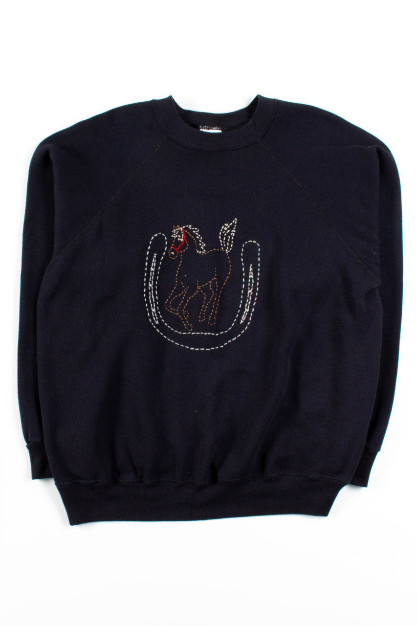 Vintage Stitched Horseshoe Sweatshirt