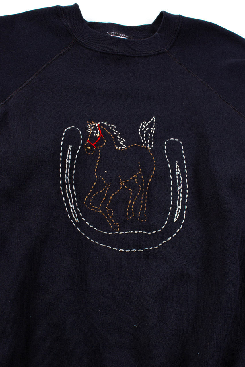 Vintage Stitched Horseshoe Sweatshirt