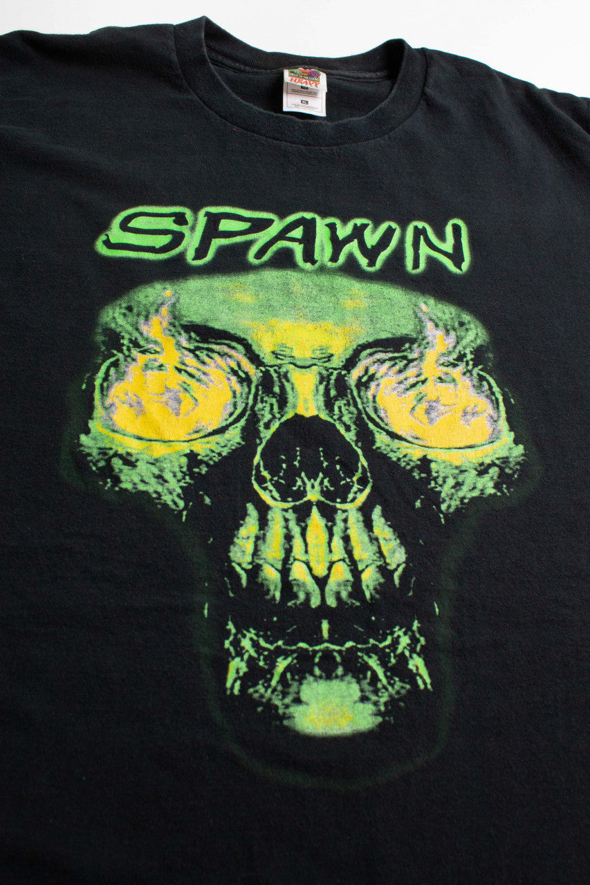 Vintage Spawn Green Skull T-Shirt (1990s)
