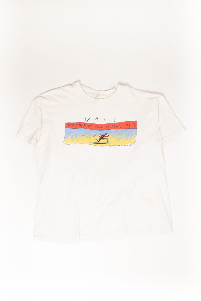 Vintage "Running Away From Responsibility" T-Shirt (1980s)