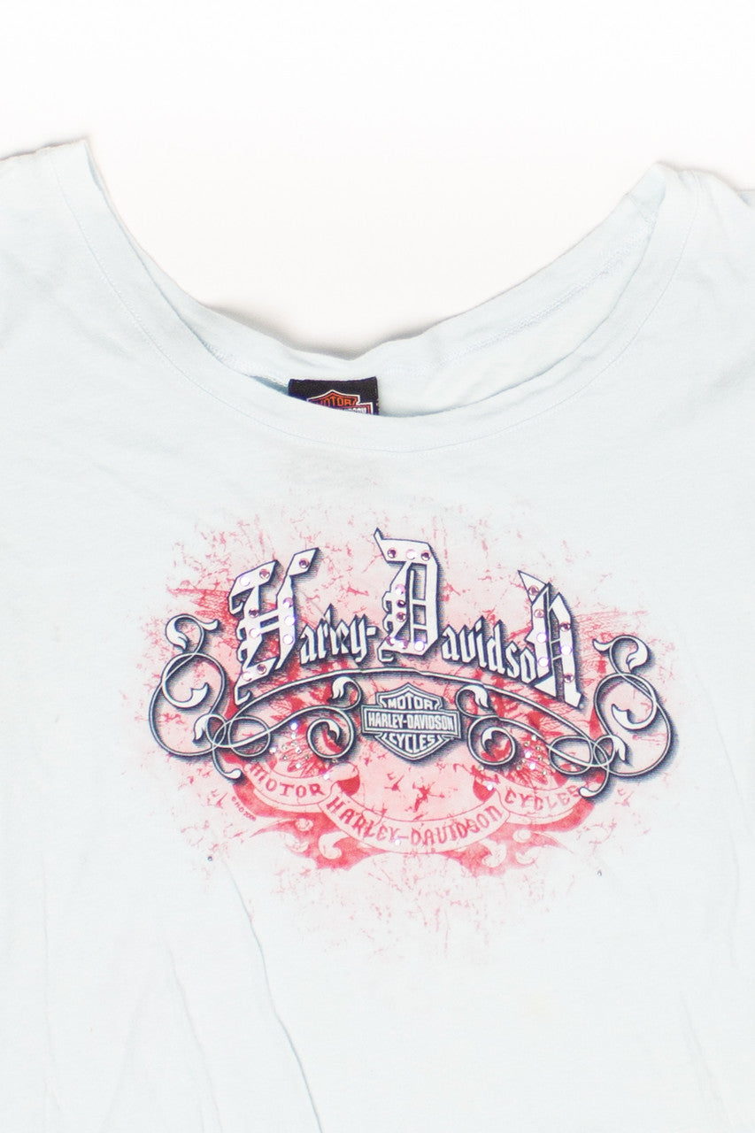 Vintage Harley Davidson Bedazzled Baby T-Shirt (2000s)
