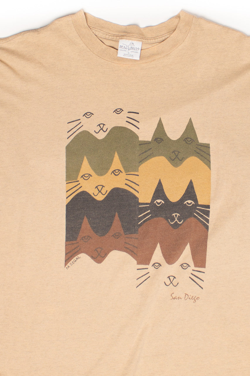 Vintage San Diego Cat Pile T-Shirt (1990s)