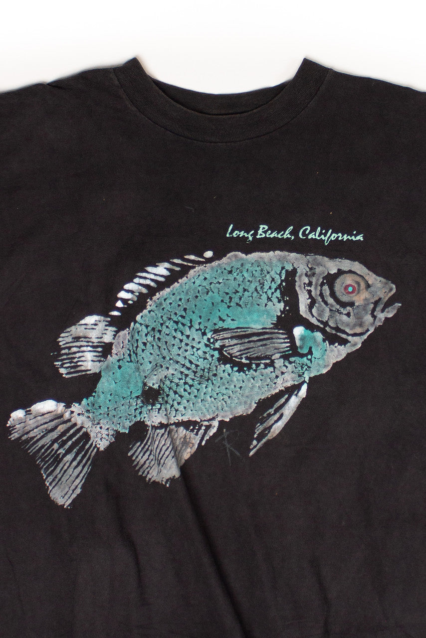 Vintage Long Beach, California Fish T-Shirt (1990s)