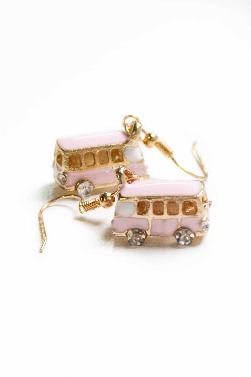 Retro Pink Van Earrings