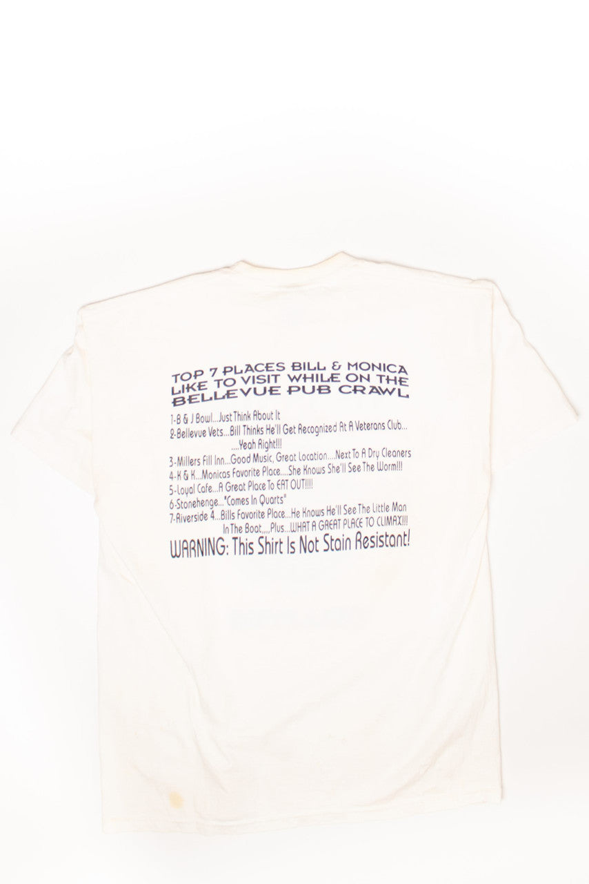 Vintage Funny Hard Walk Cafe T-Shirts T-Shirt (1990s)