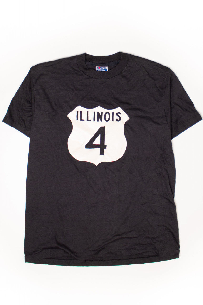 Vintage Illinois Interstate 4 T-Shirt (1990s)