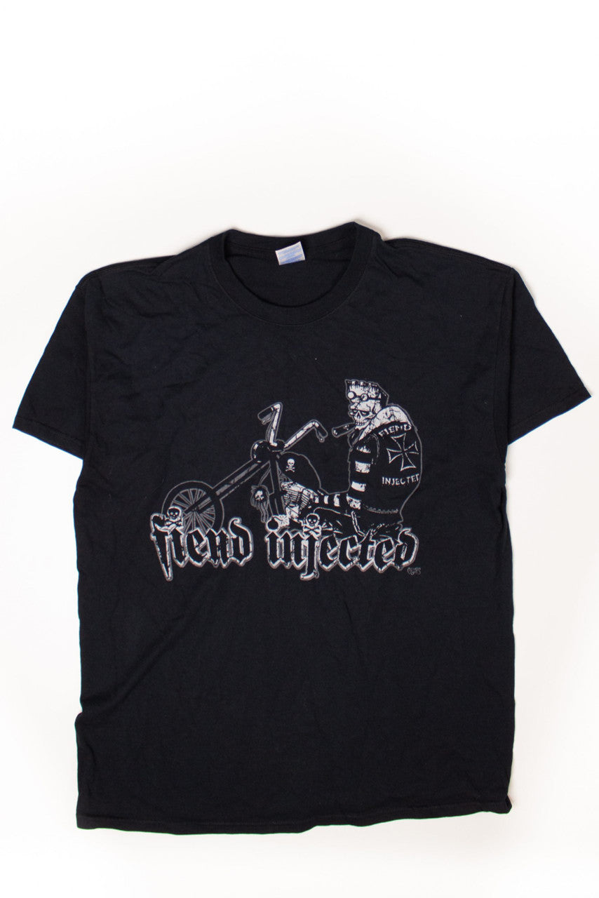 Vintage "Fiend Infected" Funny Biker T-Shirt (2000s)