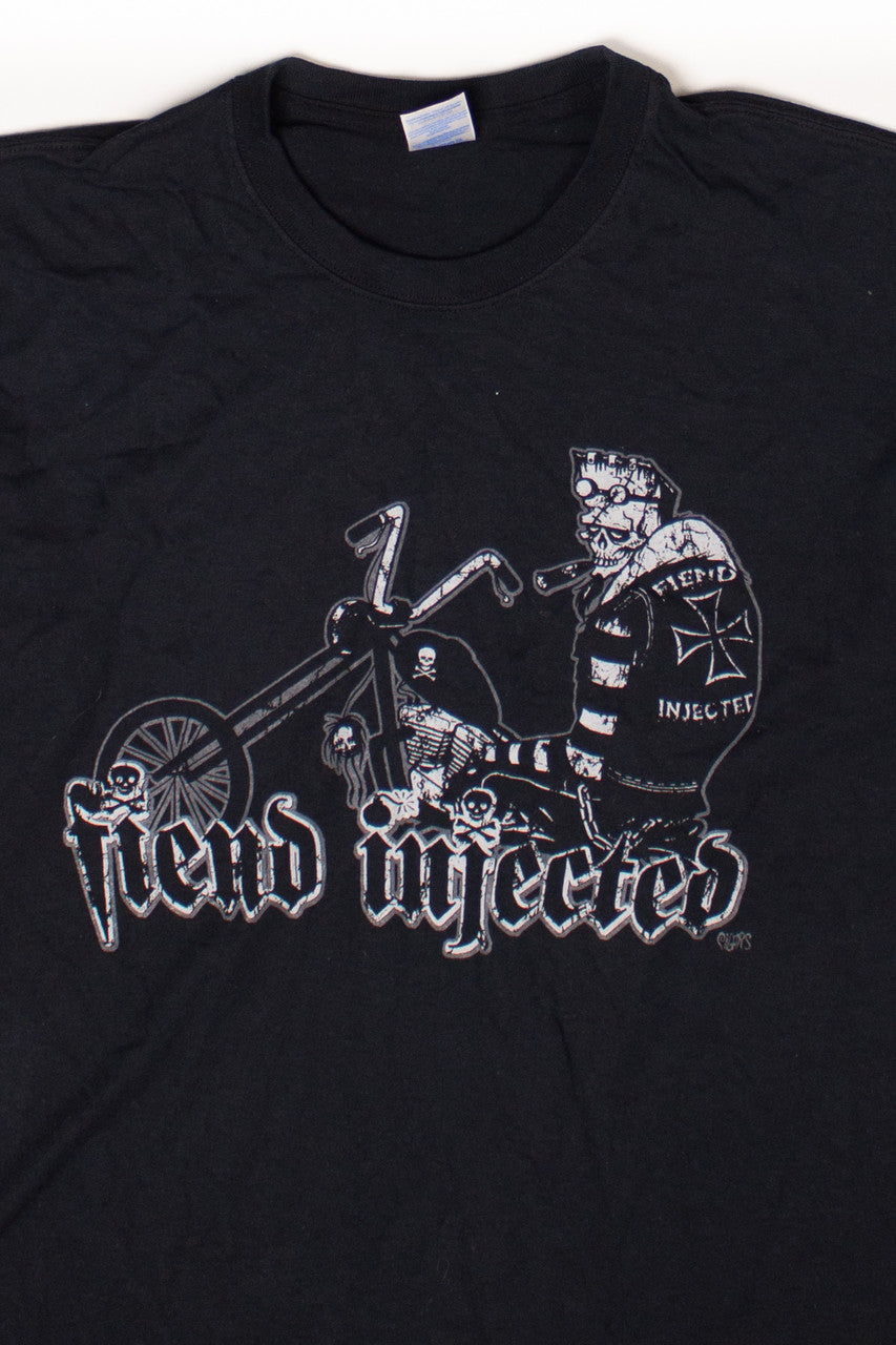 Vintage "Fiend Infected" Funny Biker T-Shirt (2000s)