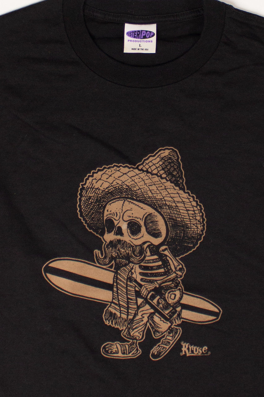 Vintage Surfing Skeleton T-Shirt (1990s)