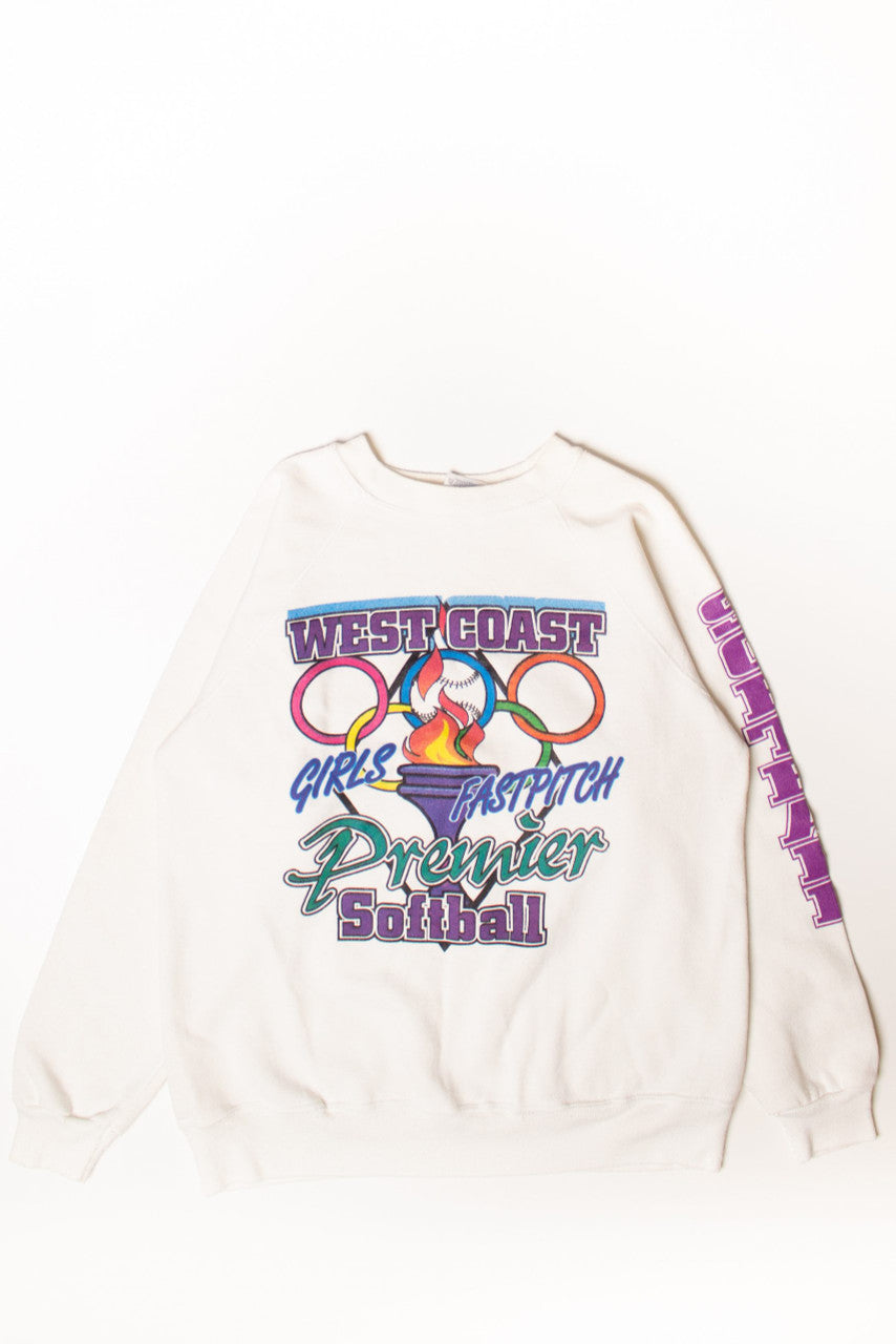 Vintage West Coast Softball Sweatshirt (1990s)