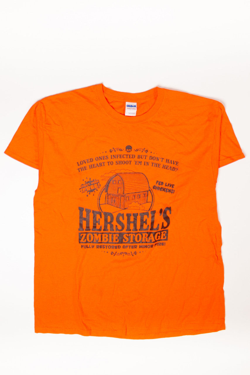Vintage Hershel's Zombie Storage Funny T-Shirt (2010s)