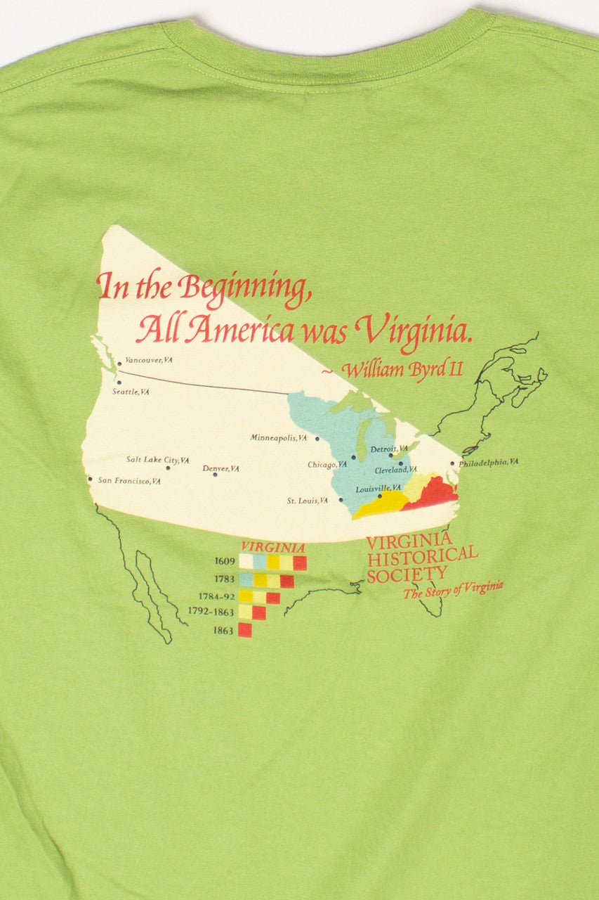Vintage Virginia Historical Society T-Shirt (1990s)