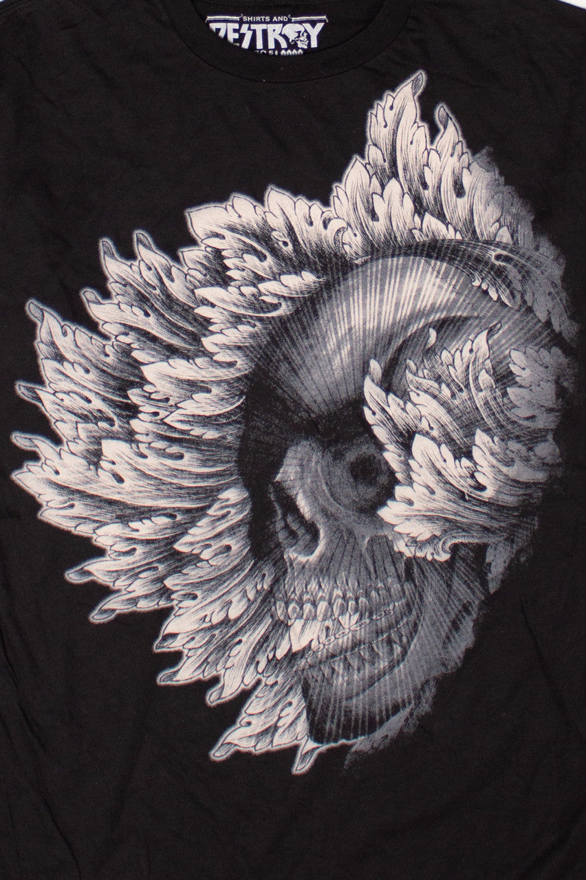 Vintage Feather Skull T-Shirt (2010s)