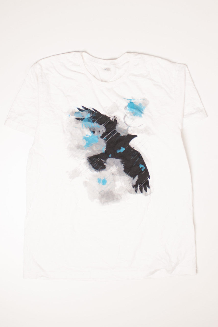 Vintage Watercolor Raven T-Shirt (2010s)
