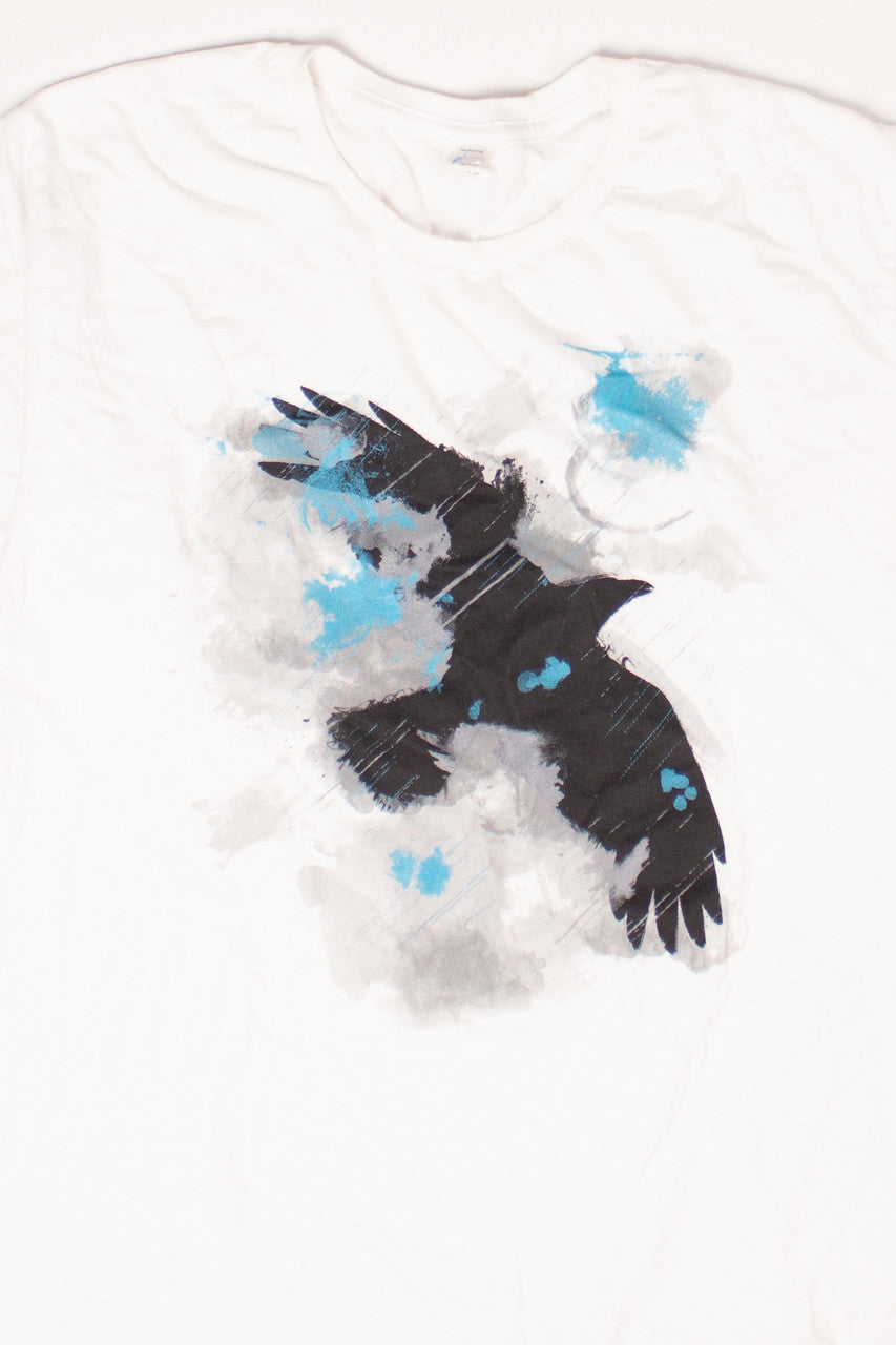 Vintage Watercolor Raven T-Shirt (2010s)