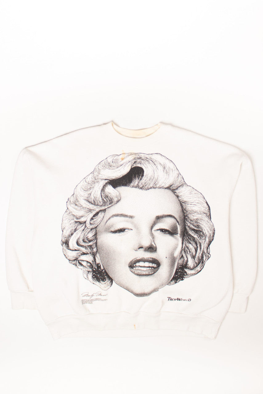Vintage Marilyn Monroe Stipple Portrait Sweatshirt (1990s)