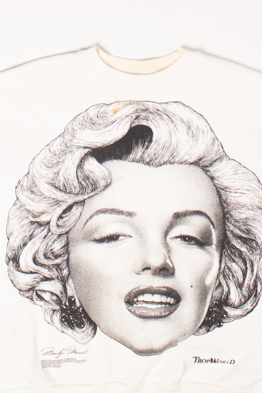 Vintage Marilyn Monroe Stipple Portrait Sweatshirt (1990s)