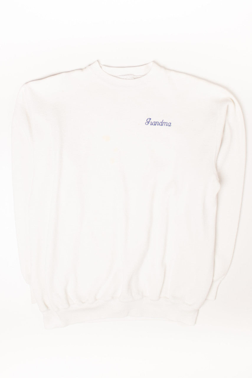 Vintage Embrioderd Grandma Sweatshirt (1980s)