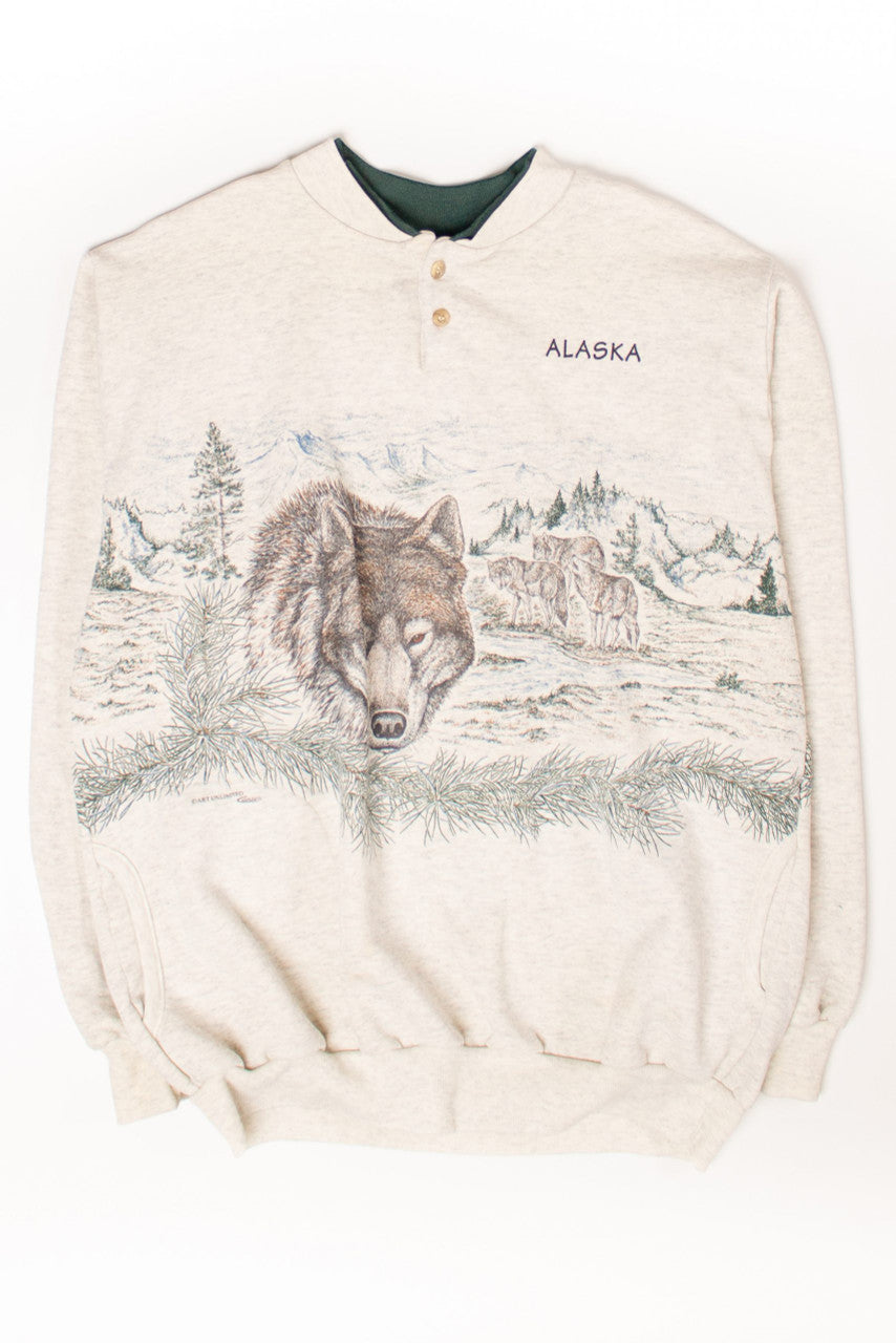 Vintage Alaskan Wolves Sweatshirt (1980s)