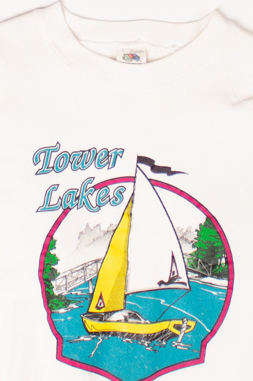 Vintage Tower Lakes Boat Sweatshirt (1980s)