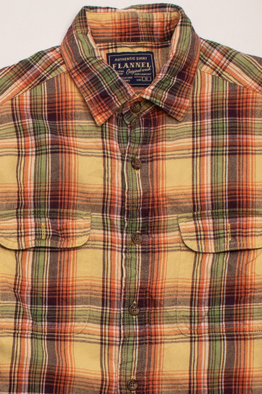 Vintage Orange Flannel Shirt (2000s)