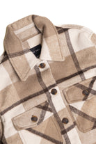 Taupe Skimmer Brushed Plaid Jacket