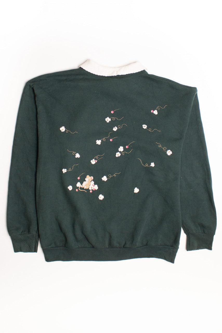 Floral Mice Ugly Christmas Sweatshirt 58942