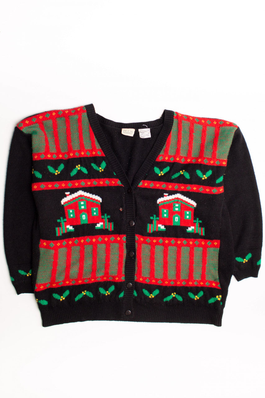 Black Ugly Christmas Cardigan 58989