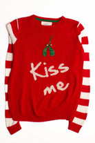 Red "Kiss Me" Ugly Christmas Pullover 58990