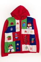 Multicolor Hooded Ugly Christmas Cardigan 58993