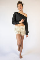Satin Short With Lace Trim