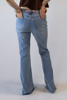 Scarf Belt Flare Jeans