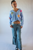 Ocean Life Crochet Applique Cardigan