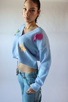 Ocean Life Crochet Applique Cardigan