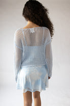 Seaside Crochet Mesh Sweater
