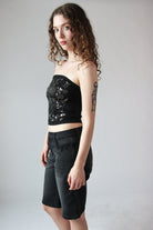 Sequin Beaded Tube Top