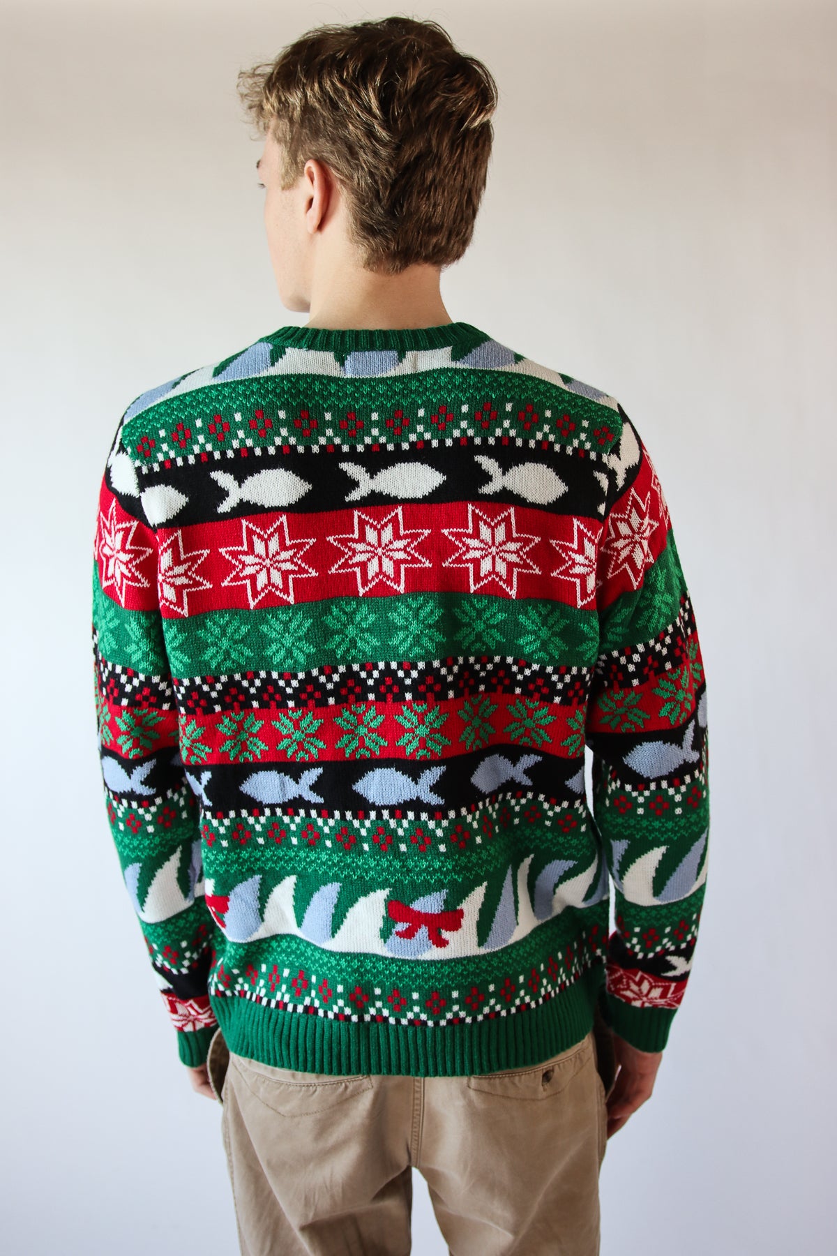 Christmas Shark Drink Holder Sweater