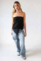 Floral Lace Ruched Tube Top