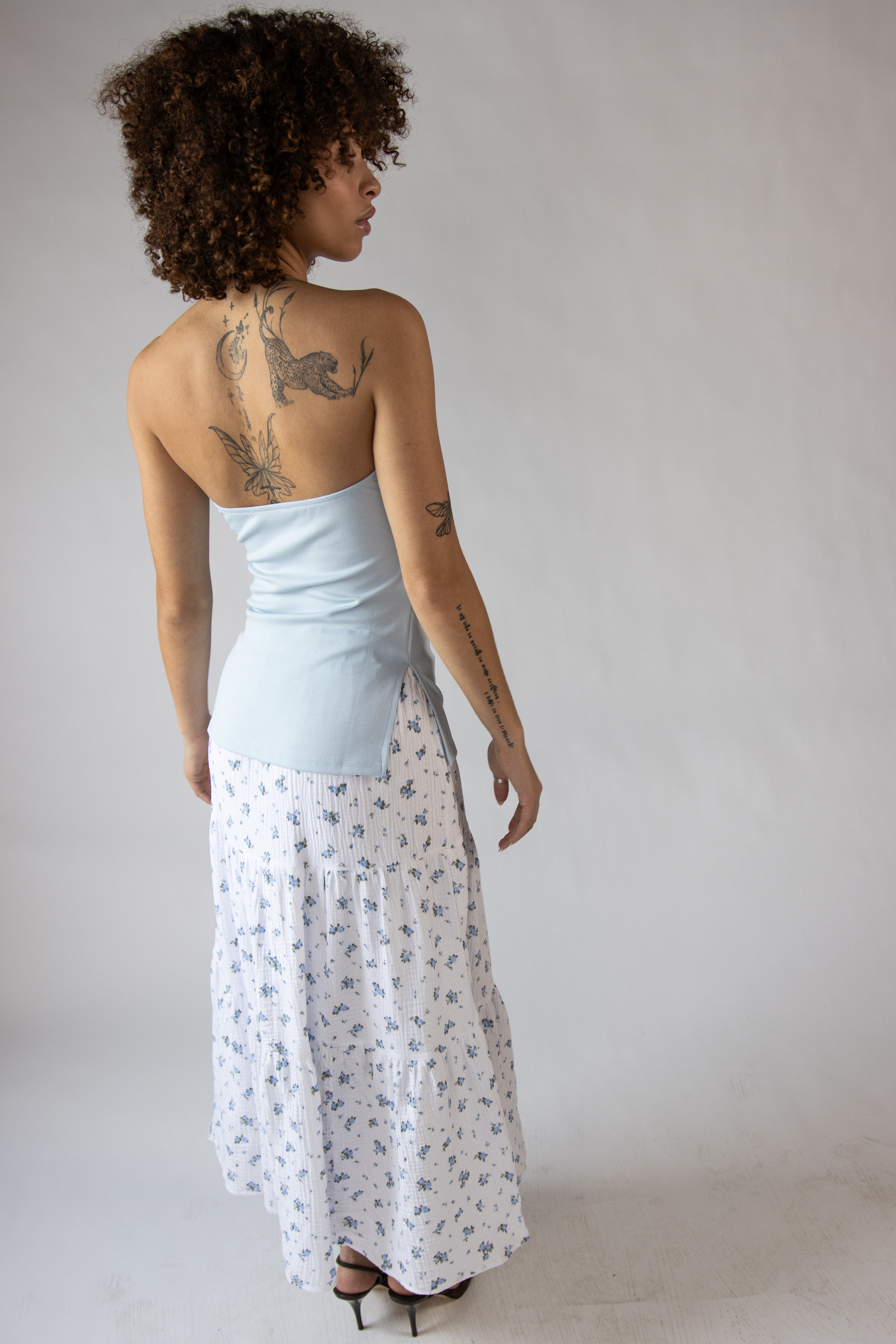 Side Ruched Tube Top