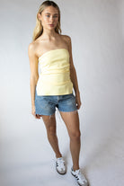 Side Ruched Tube Top