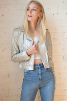 Metallic Motorcycle Jacket